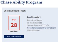 Chase Ability Program Calendar