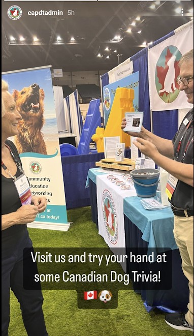 A visitor to the Booth