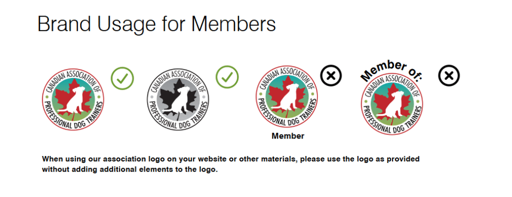 logo usage guideline example for CAPDT
